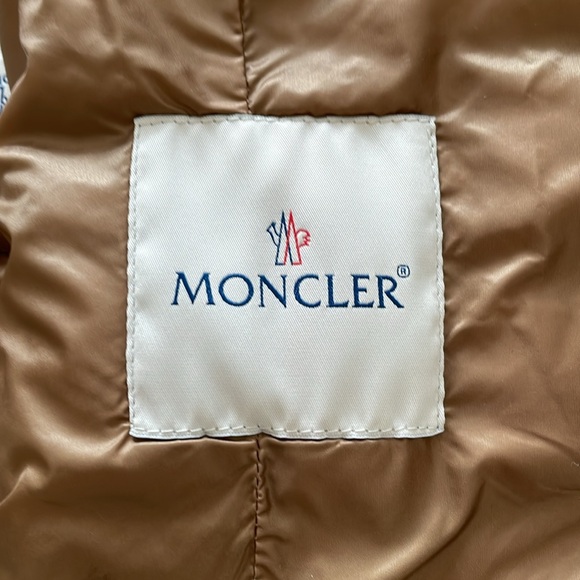Moncler Tan Cropped Down Jacket - Picture 12 of 15